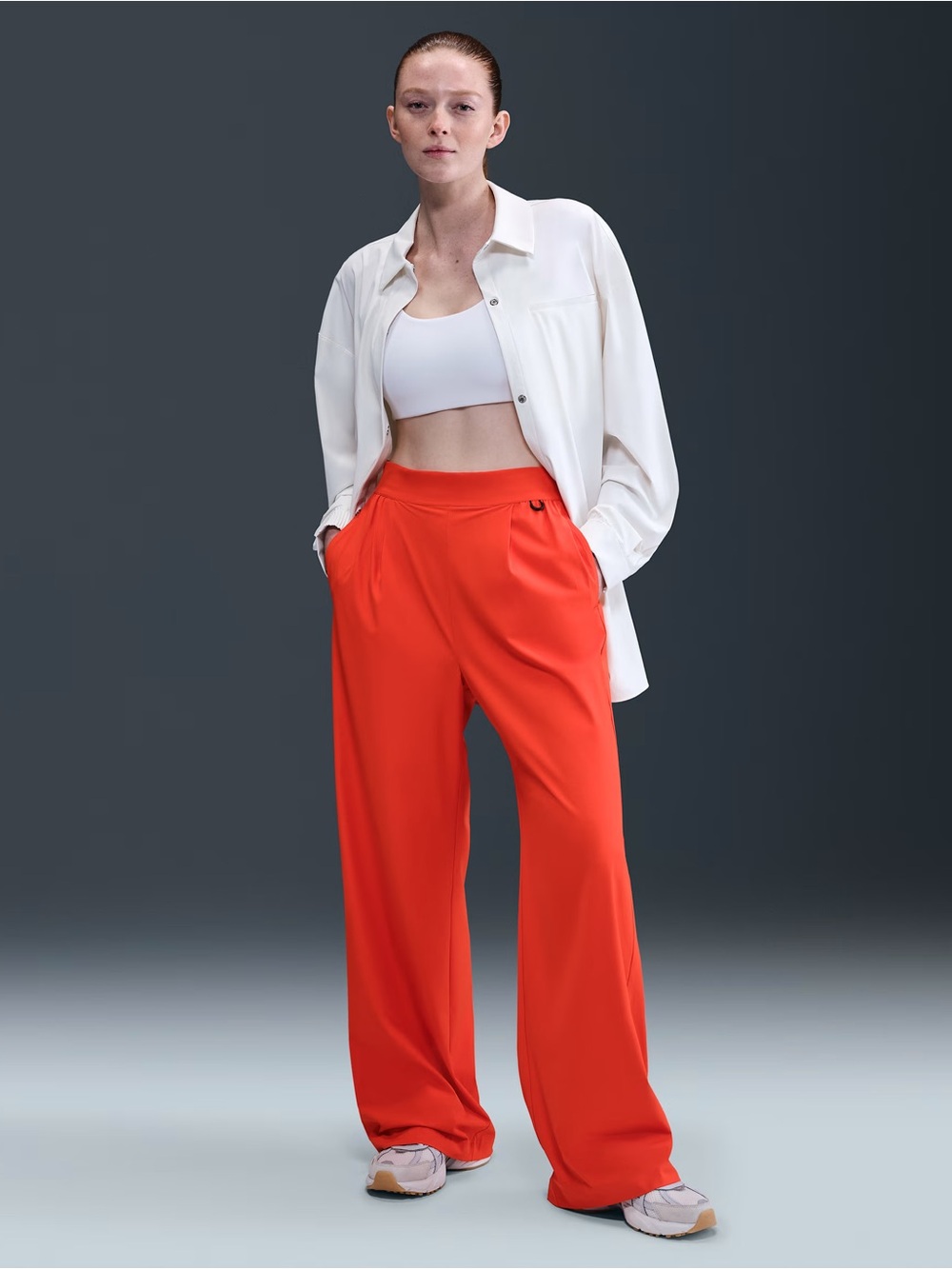 Nike 24.7 PerfectStretch Women's Dri-Fit High Waisted Loose Wide Leg Pants XS